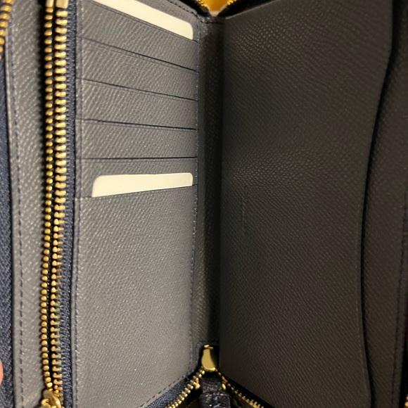 Navy Blue Coach Wristlet with Phone Pocket - Picture 5 of 5